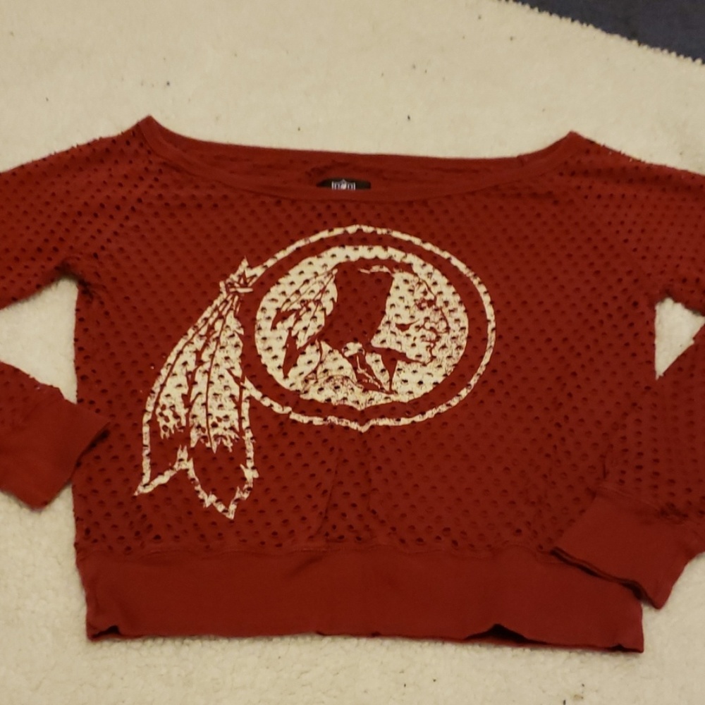 Off The Shoulder Washington Redskins long sleeve